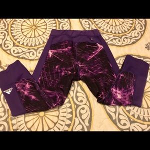 Purple Adidas Climalite capris Size XS